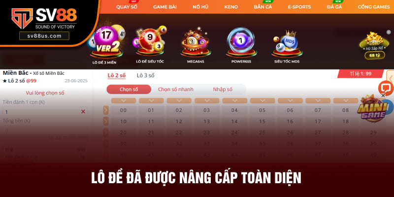 Lô đề đã được nâng cấp toàn diện